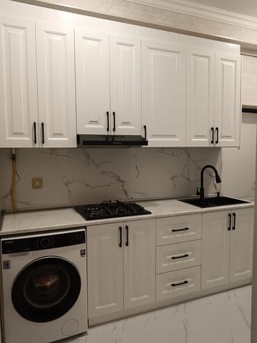 Трюмо на заказ: Mətbəx mebeli – “Luiza Mebel” dizaynı - Klassik-modern üslubda ağ — 6