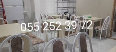 metbex ucun krantlar: Mətbəx üçün, Yeni, Açılmayan, Dördbucaq masa, 4 stul — 2