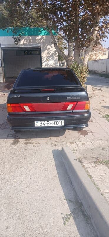 запчасти на daewoo lanos: Lada Samara – sedan, qara rəng. Arxa spoylerli, tünd şüşələr, LED arxa — 1