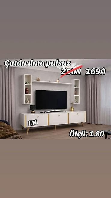 kitab refi: Düz TV altlığı, Polkalı — 1
