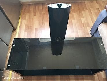 ref: Düz TV altlığı, Polkalı, Şüşəli — 1