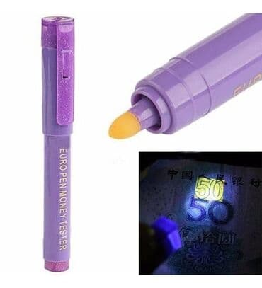 saxta pul yoxlayan aparat: Saxta pul yoxlayan qələm bazarda pul dövriyyəsi xeyli artıb. İndiki — 5