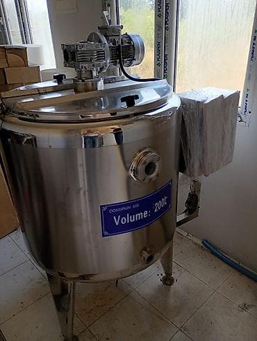 Sənaye qarışdırıcı çən – DONGRUN 500, 200 litr - Həcmi: 200 L (etiket