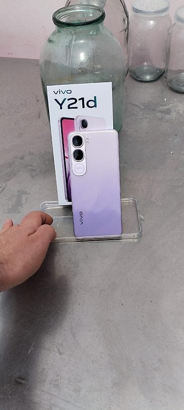 ipod nano 7: Vivo Y21, 256 GB, rəng - Çəhrayı, Barmaq izi, Face ID — 2