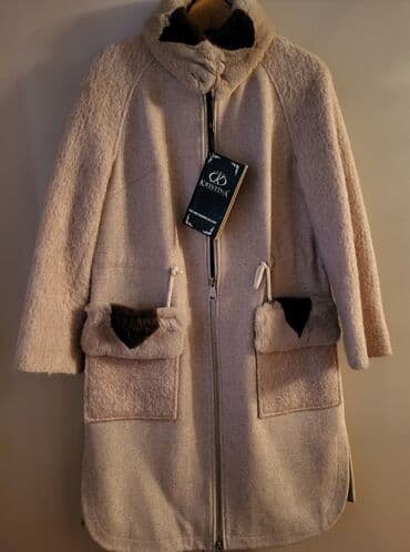 qadınlar üçün toxunma papaqlar: Kristina – Fur of Greece qadın palto - Rəng: açıq bej, tünd qəhvəyi — 2