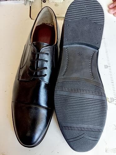 Мужская обувь: Klassik kişi dəri ayaqqabısı - Model: Kap-toe, 4 deşikli bağcıqlı - — 2