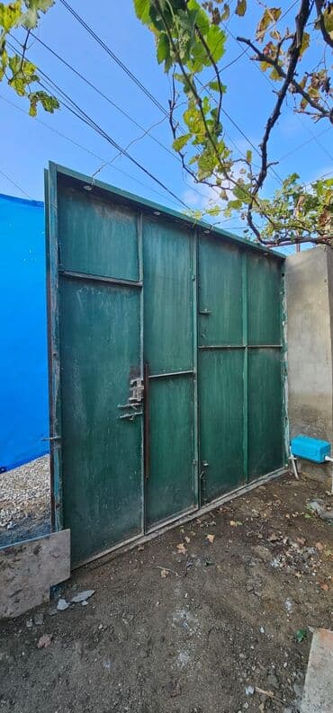 Dekorativ divar panelləri: Dəmir Həyət darvazası, Mexaniki, Qapı ilə, rəng - Yaşıl, Kredit yoxdur — 1