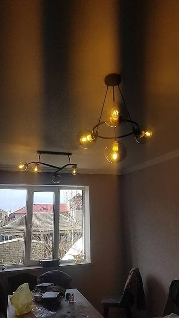 Reklam, çap: Mənzillərdə elektrik xətlərinin çəkilməsi. Lüsturlarin razetka — 1