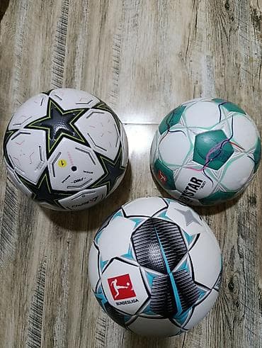 Toplar: Futbol topları dəsti - 3 ədəd 5 ölçülü futbol topu - Rəng və dizayn — 2