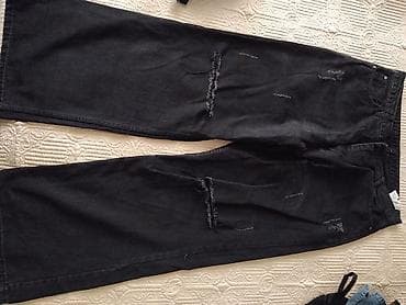 Мужская одежда: TRENDYOLMİLLA Qara rəngli geniş kəsimli cins şalvar - Rəng: kömür — 1