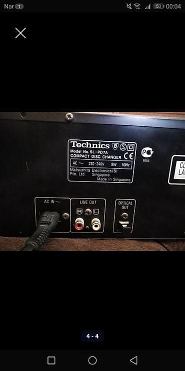 elde tv: Technics SL-PD7A kompakt disk çeŋcer (changer) - 5 diskli fırlanan — 4