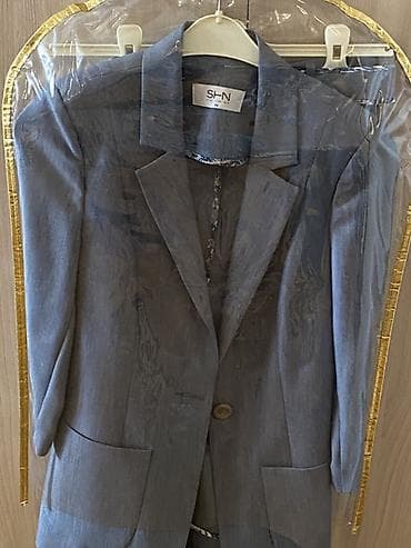 qadın köynəkləri: Qadın klassik kostyum dəsti - Brend: SHN - Rəng: Tünd boz-mavi (soyuq — 4