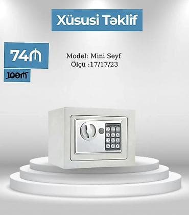 Mini Seyf – Xüsusi təklif Model: Mini Seyf Ölçü: 17/17/23 sm -