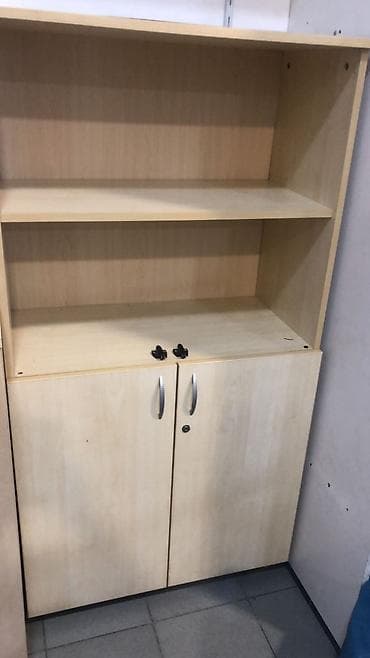 sened dolabi: Ofis kitablığı və şkaf kombinasiyası olculeri-1.54 hündürlük en — 2