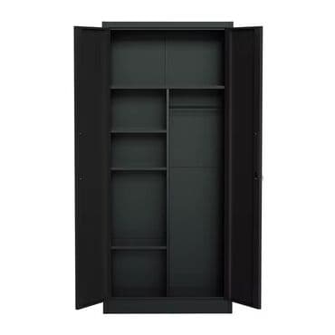 Metall şkaf – 2 qapılı, qıfıllı, çox bölməli - Material: möhkəm metal