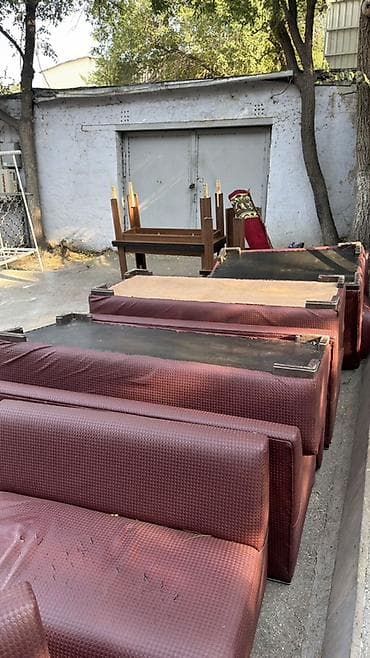 divanar: Məhsul: Bordo rəngli restoran/kafe oturacaqları (divan tipli boks) — 4