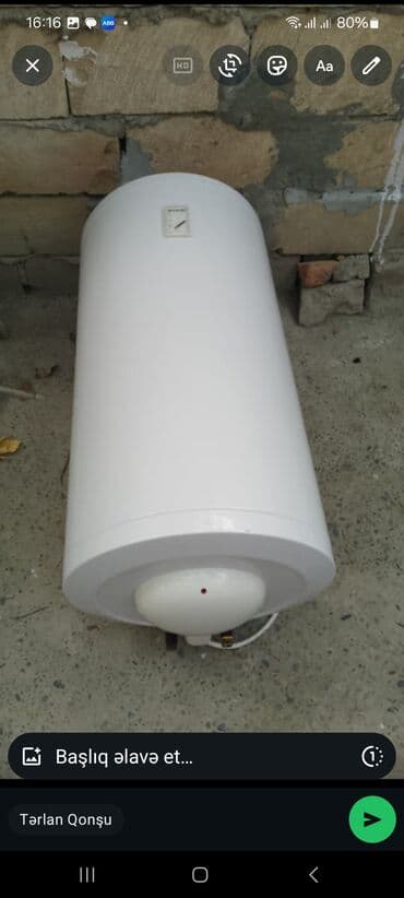 Divar tipli elektrik su qızdırıcısı (boyler) - Silindrik korpus, ağ lalafo.az -da Divar tipli elektrik su qızdırıcısı (boyler) - Silindrik korpus, ağ