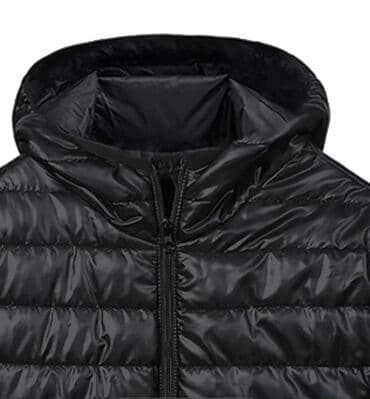 пандора баку каталог: Qara rəngli yüngül puf şişmə jaket - Material: parıltılı, suya — 2