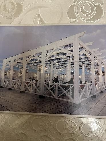 Bağ, çöl oturacaqları: Açıq hava məkanları üçün dekorativ taxta pergola/pavilyon — 4