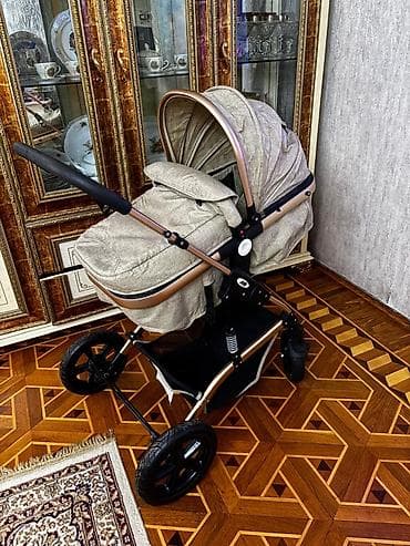 uşaqlar ucun saatlar: Uşaq arabası – çoxfunksiyalı, rahat və praktik model • Rəng: bej — 9