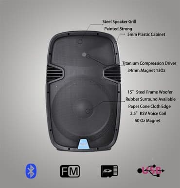 speaker: PML15amxq aktiv speaker 15 duyumluk aktiv speker eqvolayzer 5li jeck — 1