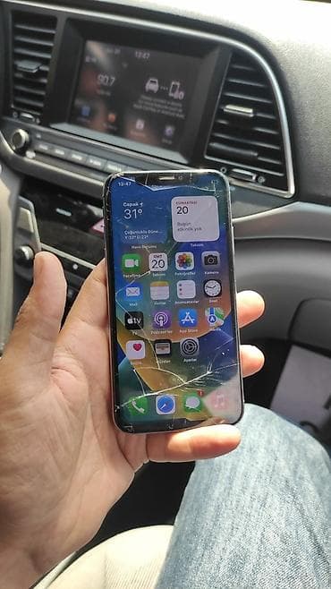 hdmi kabel iphone: IPhone X, 64 GB, Gümüşü, Qırıq — 2