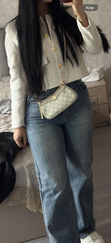 jaketler 2019: Tweed qısa jaket – Folli (Paris) - Rəng: açıq krem/ivori - Material — 1