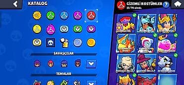 Brawl Stars hesabı – yüksək səviyyəli, zəngin kolleksiya - Kupa: 75 — 4
