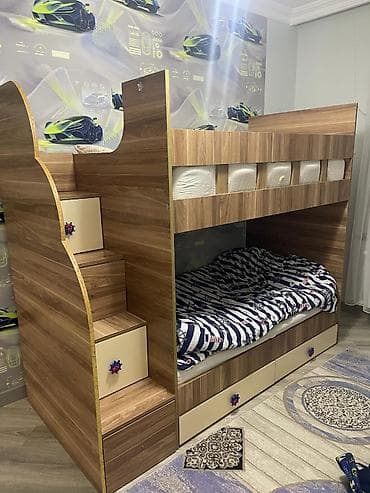 Oğlan və qız üçün, Çarpayı, Matrassız, Siyirməli, Laminat