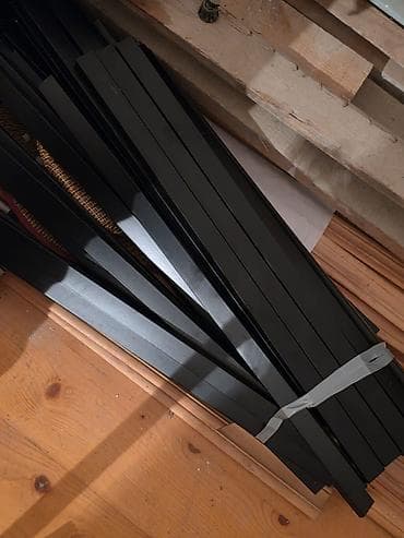 Ofis dəst mebeli: Mebel dəsti – salon/ofis üçün - Resepsion masası: Qara rəngdə parlaq — 5