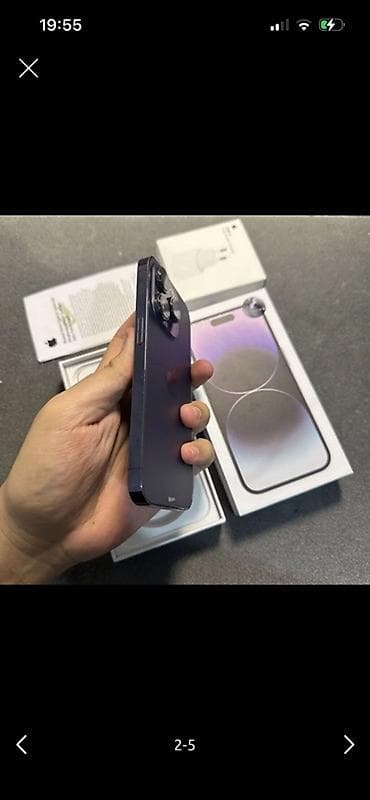 note 12 pro 5g ekran: IPhone 14 Pro, Deep Purple, Simsiz şarj — 2
