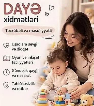 Няни, сиделки: Öz evimdə uşaqa baxıram günü 10 AZN Xırdalan - Uşaqlara sevgi və — 1