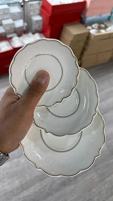 Boşqablar, rəng - Ağ, Farfor