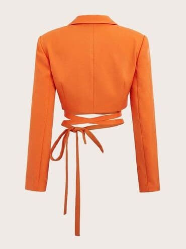 ketan pencekler: ANCAQ REAL ALICILAR YAZSIN. BUZOVNA. Zara Tied Cropped Blazer - — 3