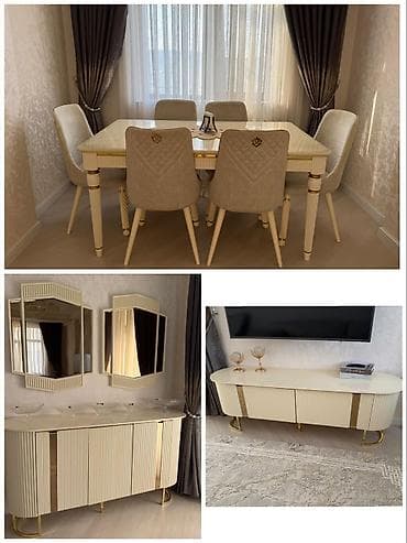 masa ve stullar: Aynur92👑kod9320 Qiymet:700 Azn Qonaq desti satilir Veziyyet:yeni kimi — 1