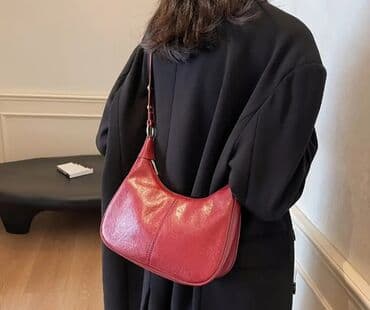 женские сумки с декоративным ремнем: Zərif qadın çiyin çantası, gündəlik istifadə üçün idealdır. Çanta — 3