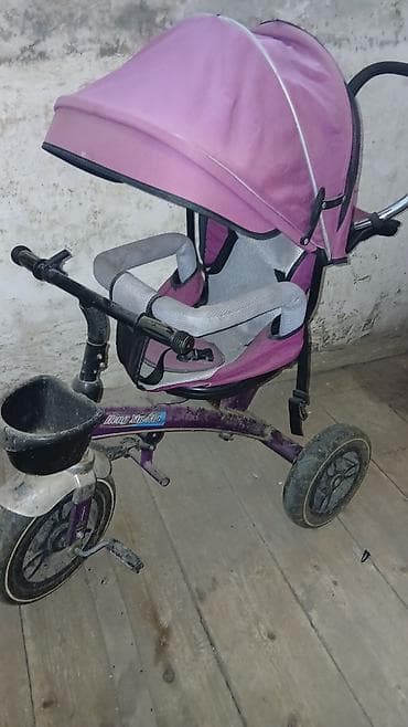 Uşaq üçün 3 təkərli velosiped-araba tam işləkdi sadece tozludu -