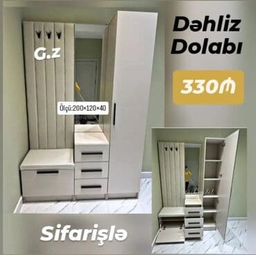 Polo köynəklər: Düz dolab, Dəhliz üçün, Paltar üçün, Açılan, Korpuslu, 1 qapı — 1