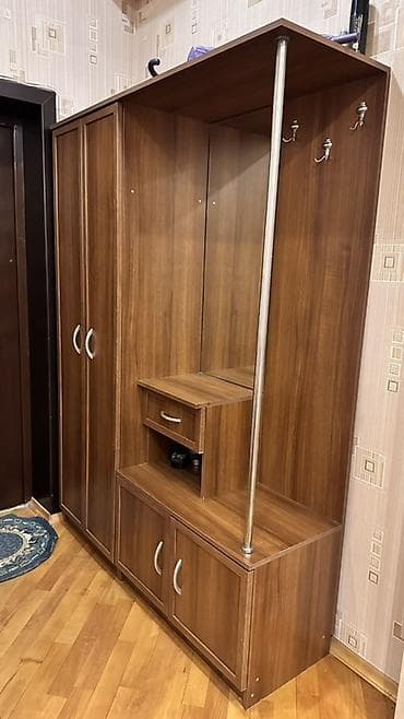 Dəhliz dolabları: İşlənmiş, 2 qapılı, Güzgülü, Qəhvəyi, Açılan, Düz dolab — 2