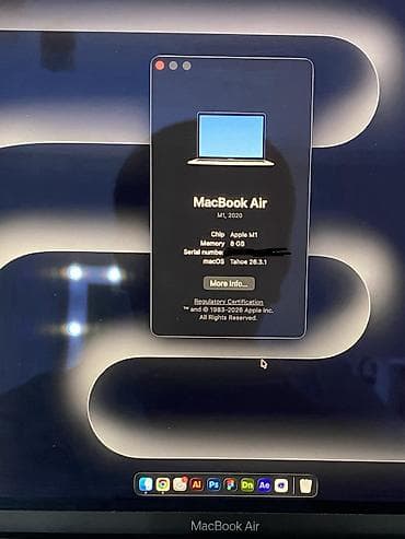 net buk: TƏCİLİ SATILIR Apple MacBook Air 13” – M1 (2020), Space Gray - Çip — 4