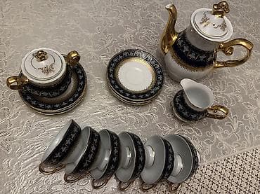 sud separatoru: Çay dəsti, rəng - Göy, Farfor, 6 nəfərlik, Yaponiya — 2