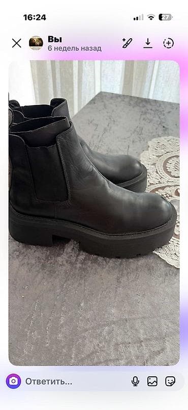 çəkməcə: Çəkmə, Zara, Ölçü: 39, rəng - Qara, Yeni — 3