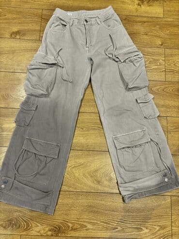 Kombat Şalvar, Bershka, S, rəng - Boz lalafo.az -da Kombat Şalvar, Bershka, S, rəng - Boz