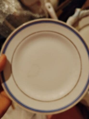 keks qabları: Nahar dəsti, rəng - Bej, Farfor, SSRİ — 7