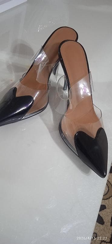 qara kişi ayaqqabıları: Tərliklər, Ölçü: 39, rəng - Qara, Yeni — 1