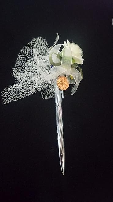 Masaüstü dəstlər: Bəzəkli gümüşü rəngli qələm - Klassik metal korpus, cilalı gümüşü ton — 5