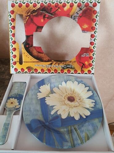 Tort və şiriniyyat qabları: Boşqablar, rəng - Göy — 1