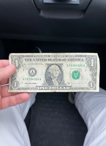 1 sent neçə qəpikdir: ABŞ 1 dollar banknotu - 1995 ci ilin. Kolleksiya üçün seriya nömrəsi — 1