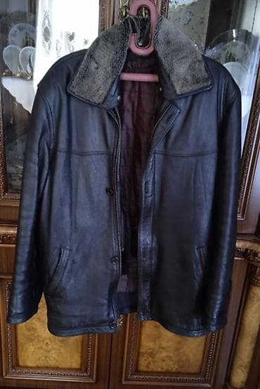 Kişi dərisi gödəkçə - Material: təbii dəri - Rəng: qara - Model