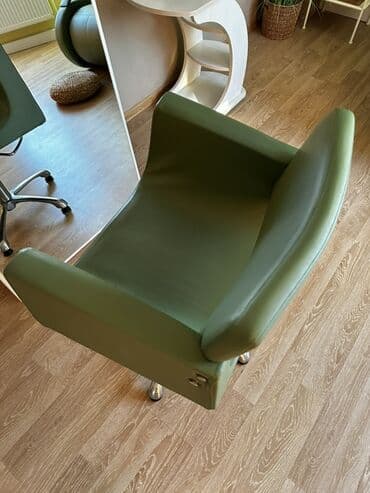 балконная мебель: Peşəkar salon/kosmetoloji kreslo - Rəng: zeytun-yaşıl - Material — 2